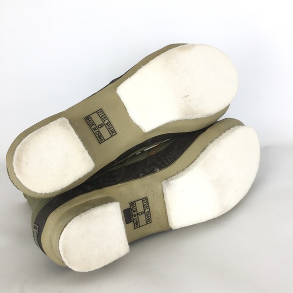 Hodgman Steel Shank Boots Men’s Green Brown New NWOT Canvas Fishing Boots Size 8 - Picture 8 of 11